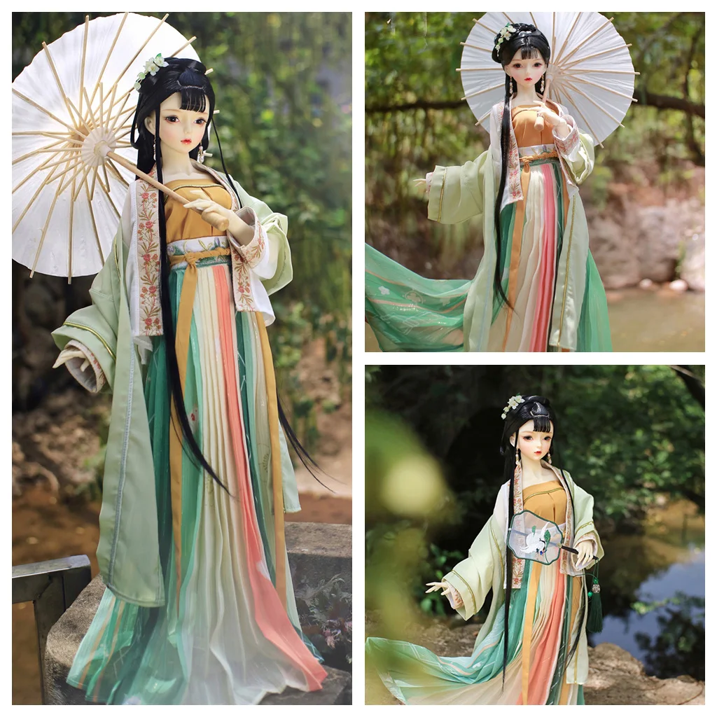 1/4 1/3 scale BJD clothes Ancient Costume Hanfu Fairy Dress Suit for BJD/SD MSD SD13 Big Girl Doll Accessories C1224