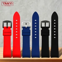 Correa de reloj de goma de extremo curvo 18mm 19mm 20mm 21mm 22mm 24mm correa de reloj para omega seiko rolex tissot Tudor pulsera de reloj