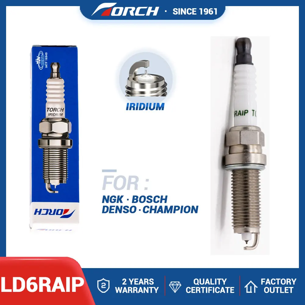 

1 шт. система зажигания горячая Распродажа высококачественные автозапчасти ффонарь Иридий-Платина свеча зажигания LD6RAIP