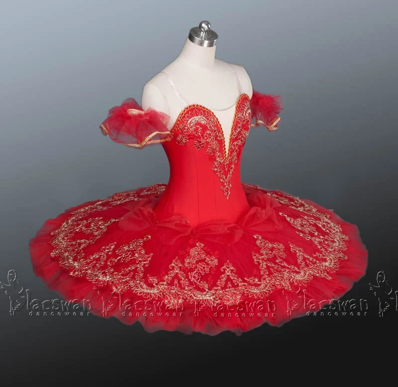 Spanish Variation Nutcracker Professional Ballet Competition Dance Costumes Red Platter Tutu BT879 image 4