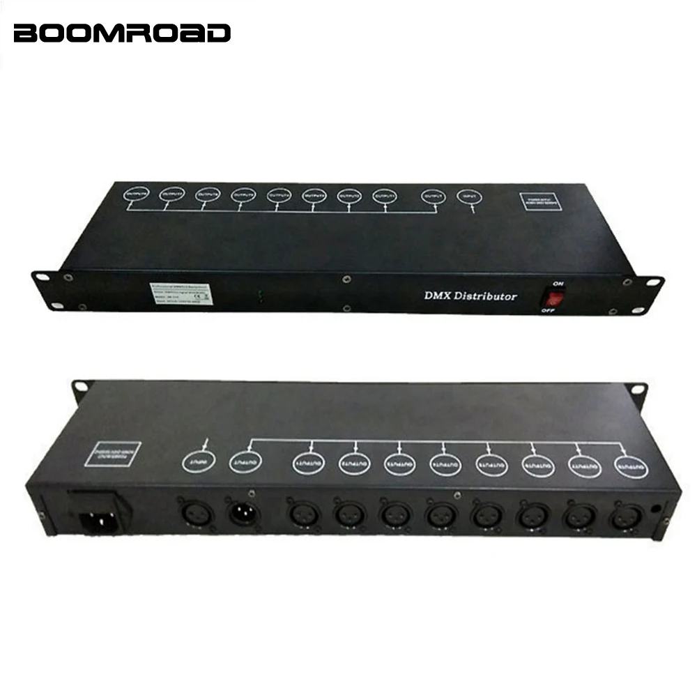 Stage Light DJ DMX512 Splitter Light Signal Splitter Amplifiers 8 way DMX Distributor for Stage Equipment Light Control