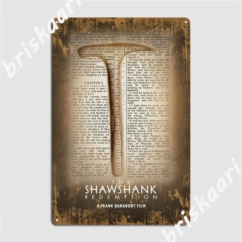 The Shawshank Redemption Poster Metal Plaque Wall Pub Living Room Custom Wall Decor Tin Sign Posters