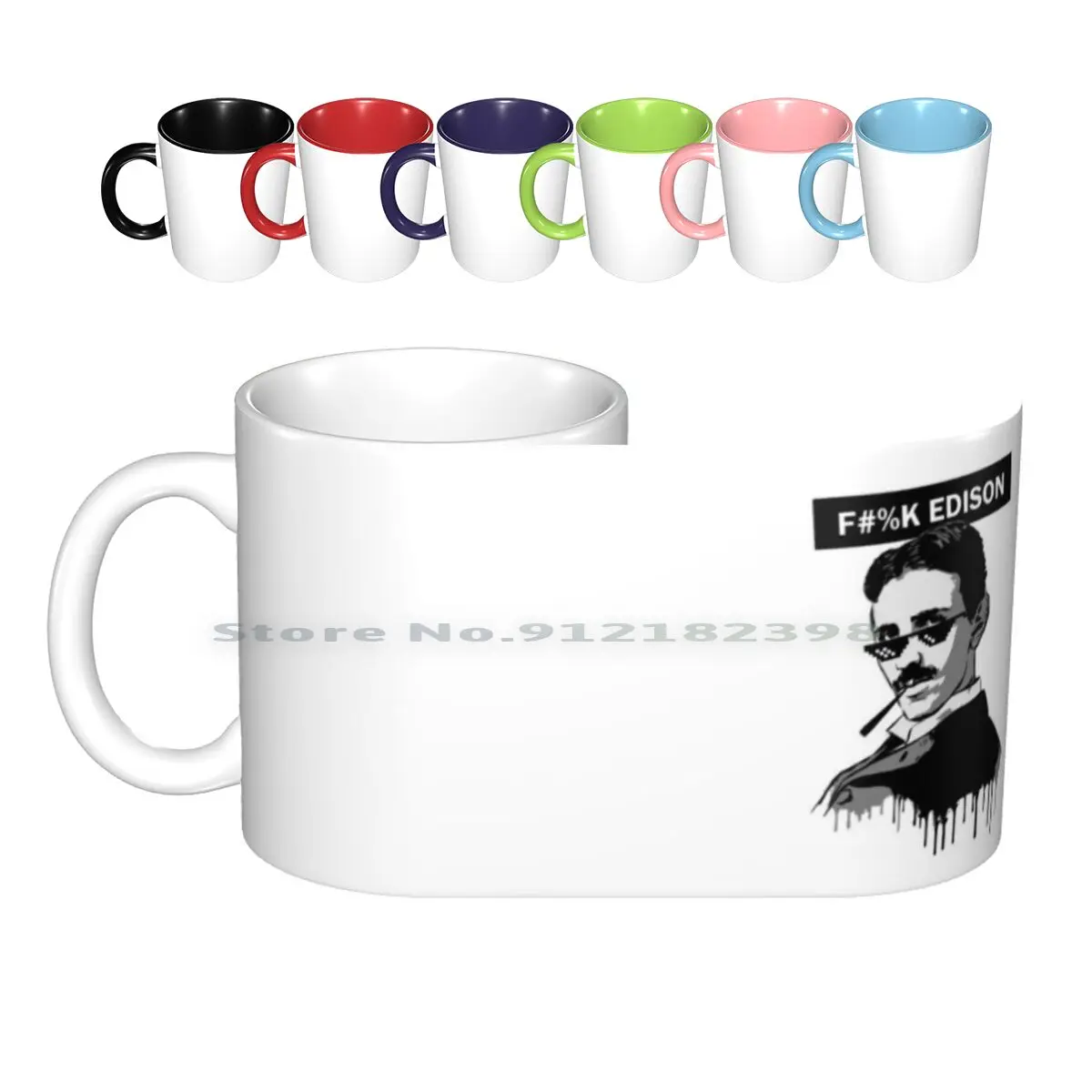 Tesla Ceramic Mugs Coffee Cups Milk Tea Mug War Of Currents Tesla Edison Tesla Vs Edison Eletronic Engineerin Nikola Tesla