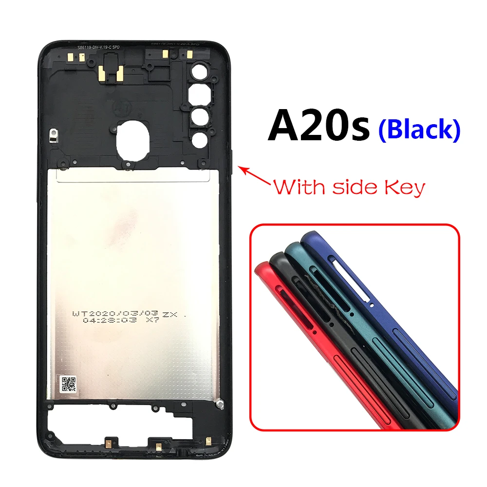 New For Samsung A20S A30S A50S A70 Middle Frame A205 A405 A305 A505 A22 4G 5G Middle Frame Bezel Middle Plate Replacement Parts