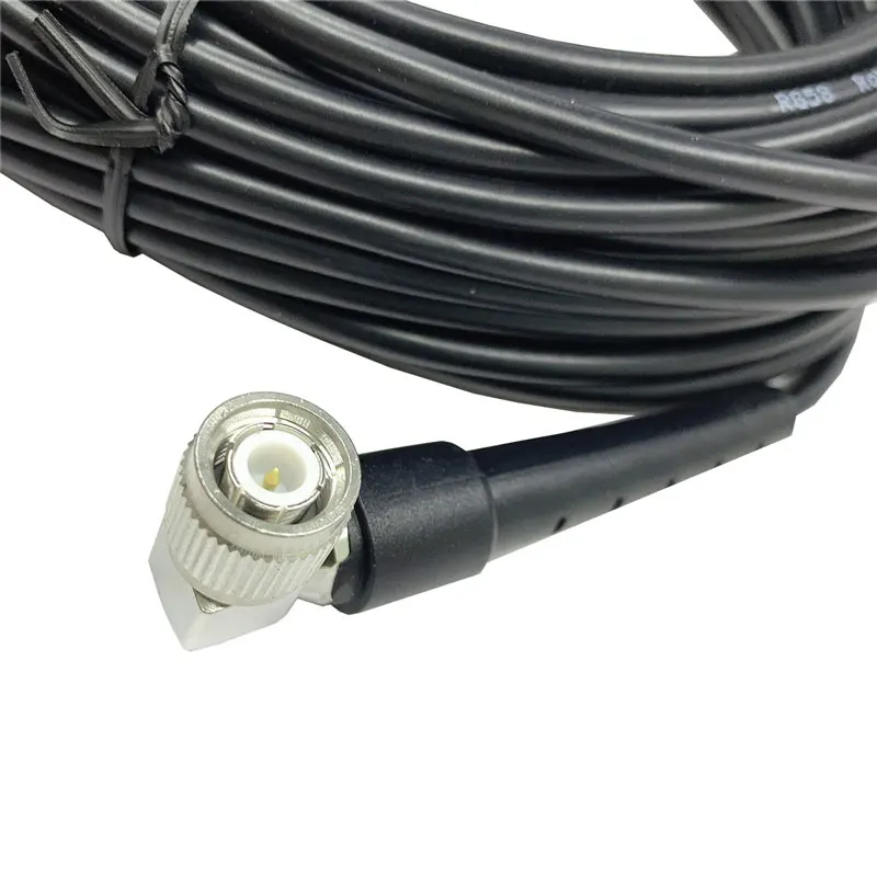 20M 90 Degree TNC to TNC Male Connector Cable for Trimble Antenna Port Black