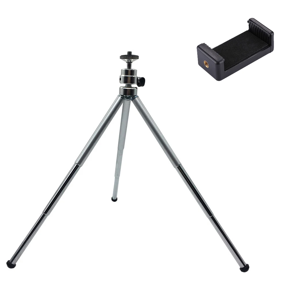 Metal Mini Tripod With Holder for Iphone Xiaomi Samsung Mobile Phone Mount Holder for Gopro Hero Sjcam DJI OSMO SLR Cameras