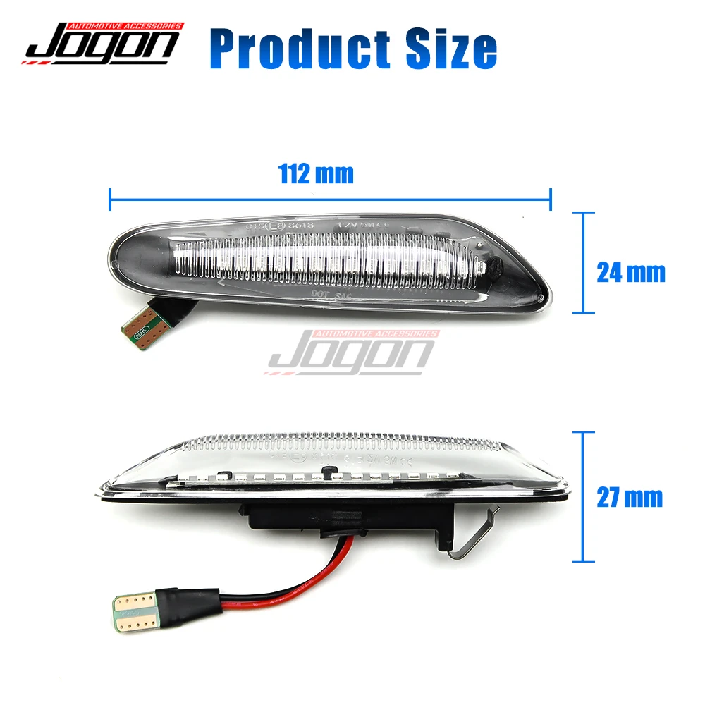 Indicador de advertencia de guardabarros lateral, indicador LED dinámico de luz de giro para BMW E81, E82, E87, E88, E90, E91, E92, E93, E60, E61, X1, E84, X3, E83