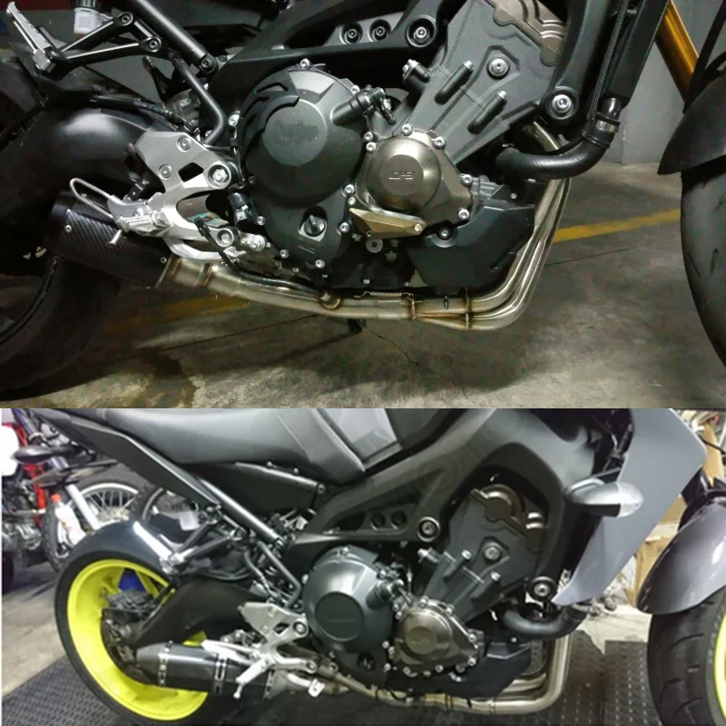 Upgrade For YAMAHA FZ09 MT09 FZ-09 MT-09 2014-2020 Not For Tracer Motorcycle Full Exhaust System Front Pipe Motocross Muffler