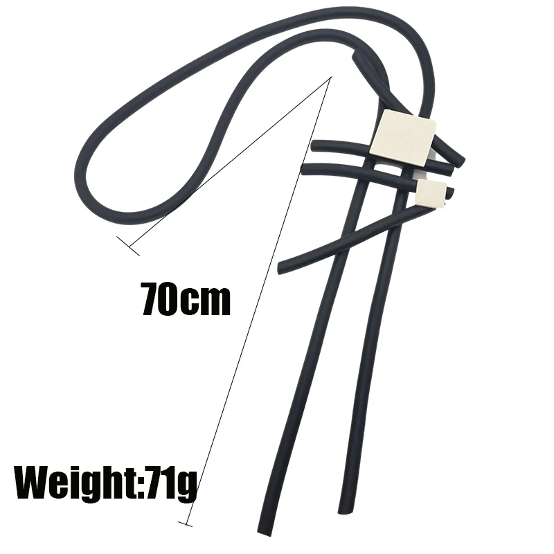 UKEBAY New Long Statement Necklaces For Women Rubber Jewelry Square Wood Accessories Ethnic Clothes Chain Party Pendant Necklace