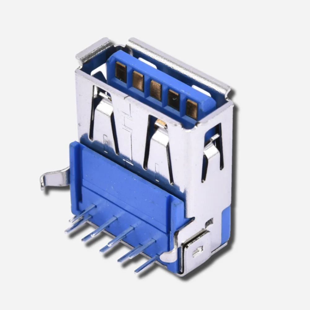 

10PCS USB 3.0 Type DIP Type A Female Right Angle 9 Pin DIP Socket Connector 90 degrees