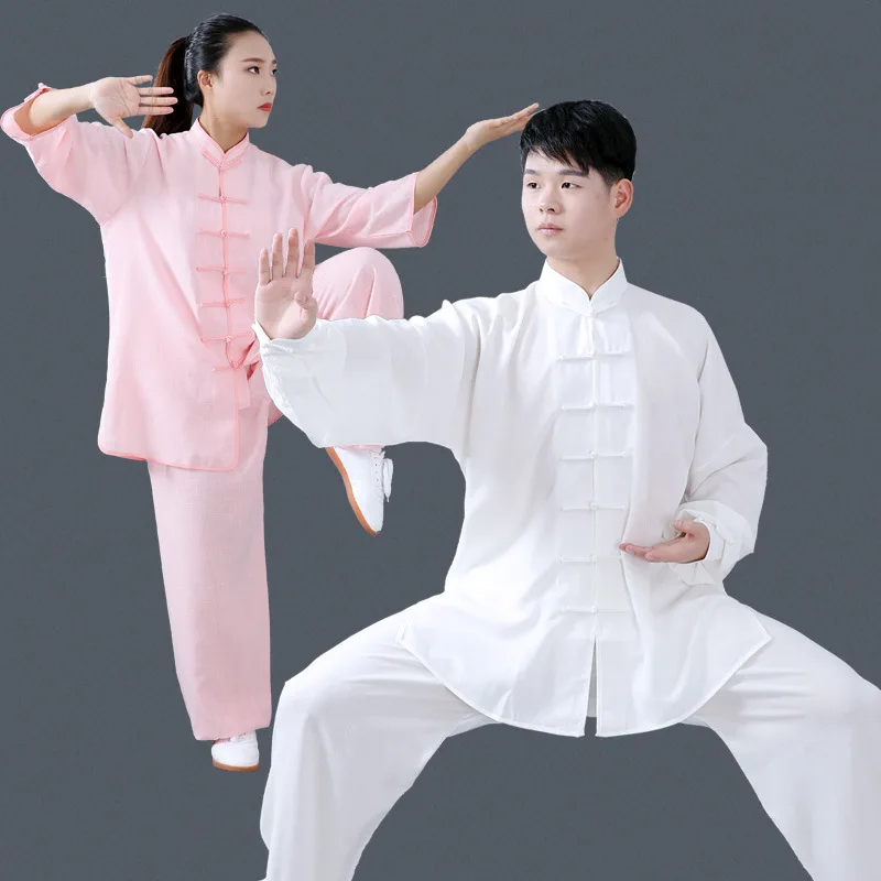 Uniforme de kung fu wushu, roupa tradicional chinesa para homens e mulheres, roupa para artes marciais adultos