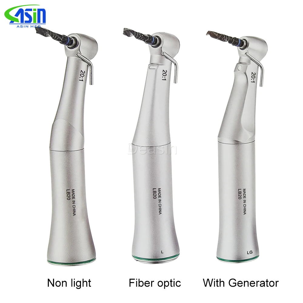 Dental Implant Handpiece LED E-Generator 20:1 Contra Angle Low Speed Handpiece Implant Drill Dental