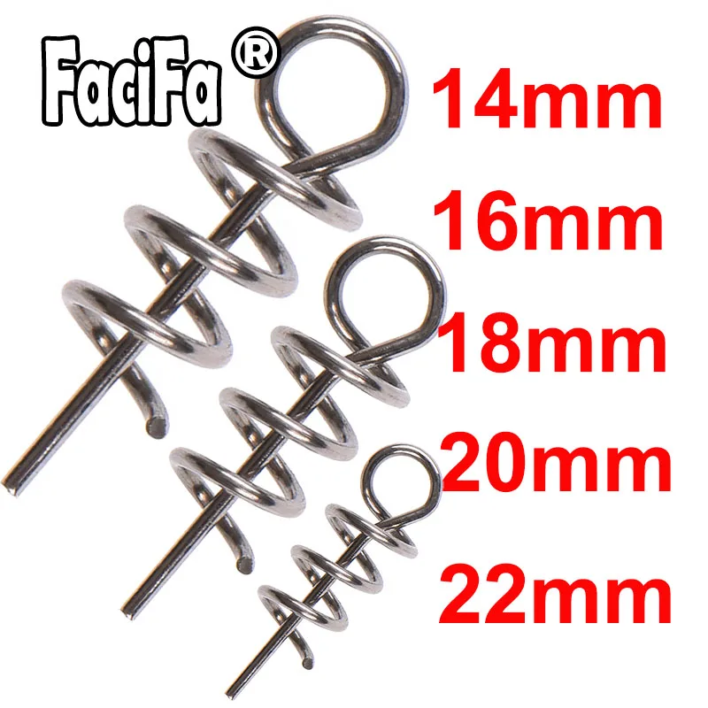 Stainless Steel Fishing pins Spring Twist Lock  Fishing Hook Tool Centering Pins Fixed Latch Needle for Soft Lure Bait Worm