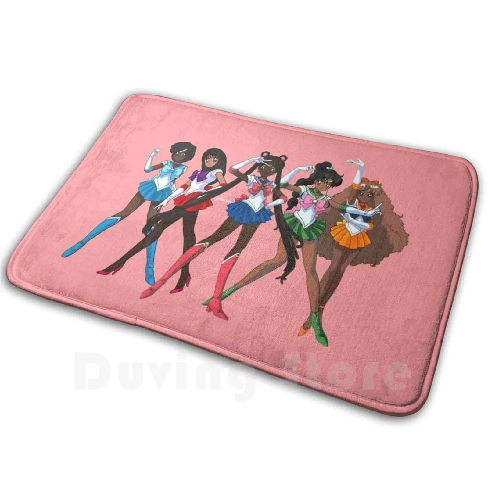 Poc Scouts Soft Non-Slip Mat Rug Carpet Cushion Poc Scouts Feminism Girls Women Girl Power Cute Sailor Woc Brown Girls