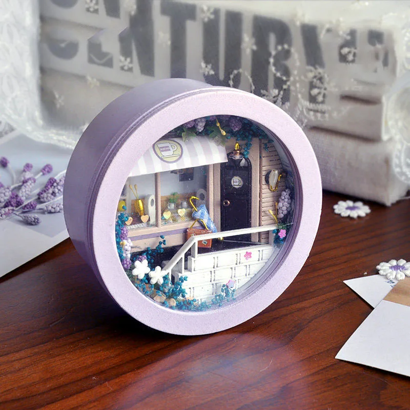 Maison de course l'inventaire en bois avec kit LED pour enfants, jouet à assembler, boîte de chalet 