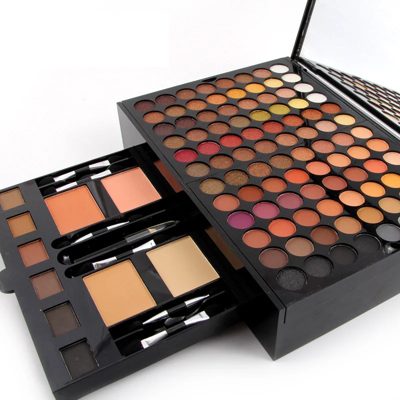 Miss Rose Professional 180 Color Eyeshadow Blush Cosmetic Foundation Face Powder Makeup Sets Eye Shadows Palette