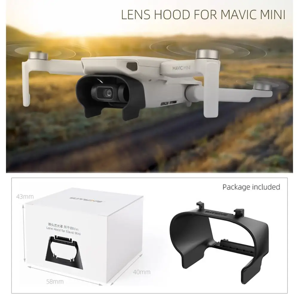 RC Drone Lens Hood for DJI Mavic Mini Anti-glare Gimbal Lens Cover Sunshade Protective Cover Remote Control Airplane Accessories