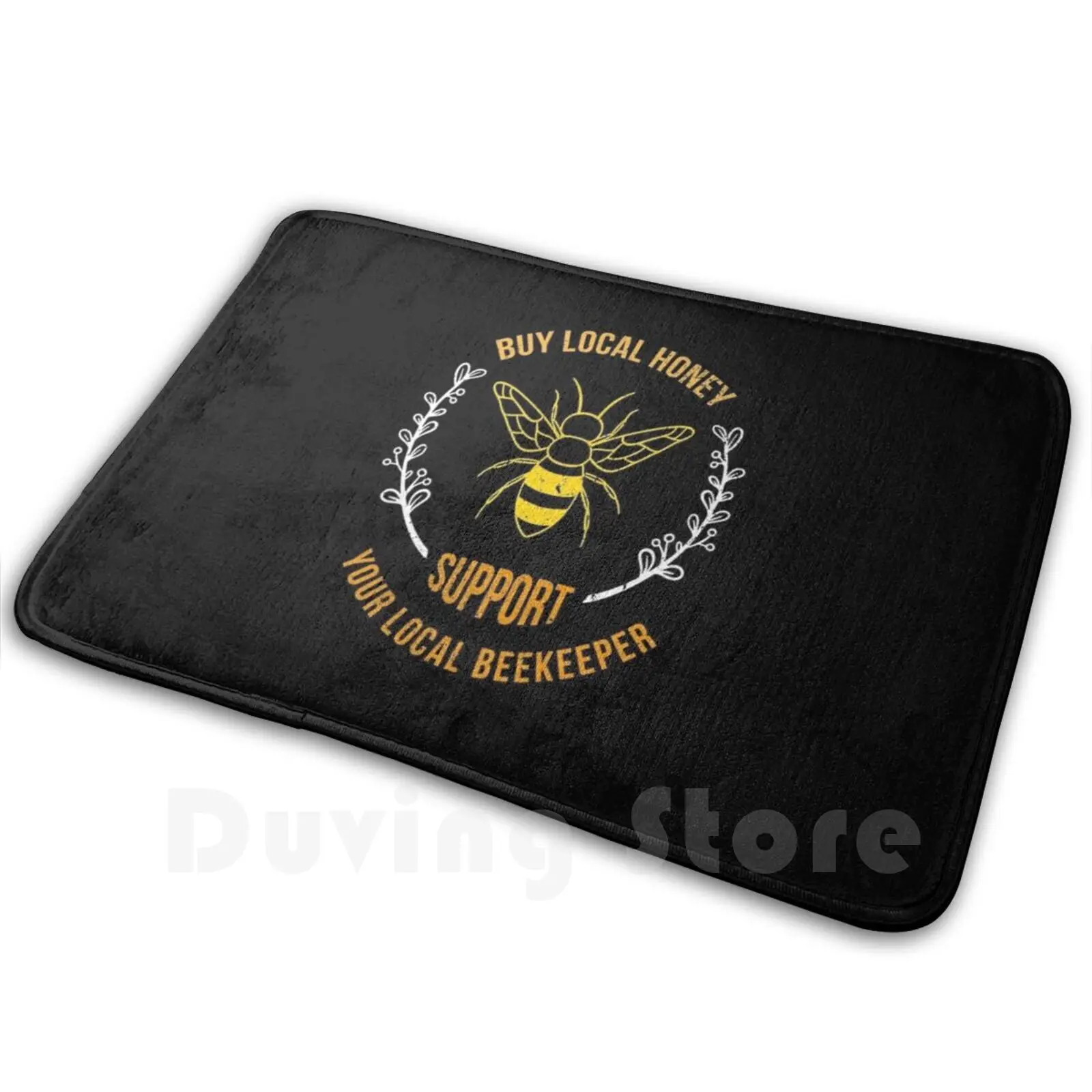 Honey Bee Beekeeper Vintage Design Mat Rug Carpet Anti-Slip Floor Mats Bedroom Honey Bee Insect Bees Queen Animal Nature