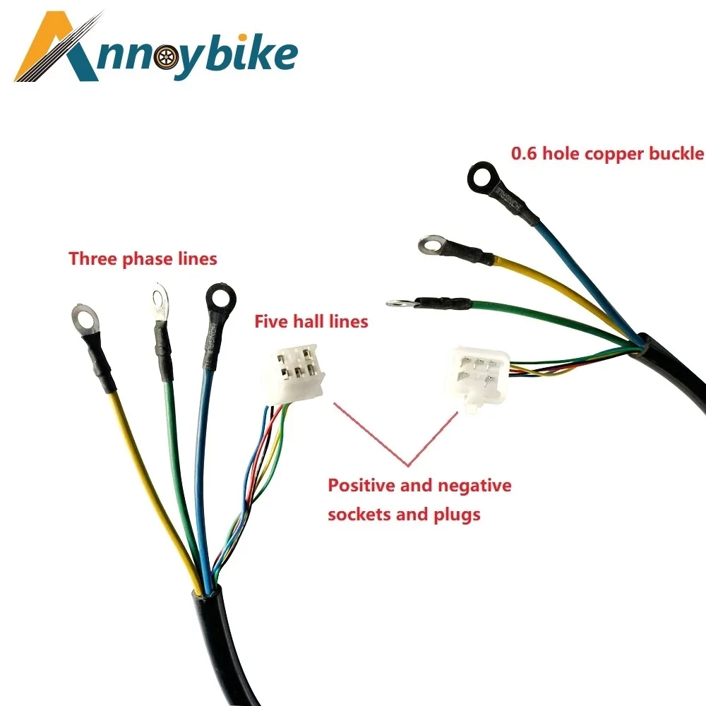 8 Core 4/5/6 cavo di prolunga quadrato filo di rame con scatola di collegamento filo fase di isolamento cavo batteria per bicicletta