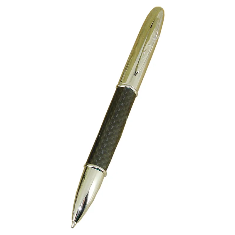 

ACMECN New Classic Retractable Pen Stationery for Father's Day Gifts 2021 Hote Sale Silver & Black Carbon Fiber Ballpoint Pens