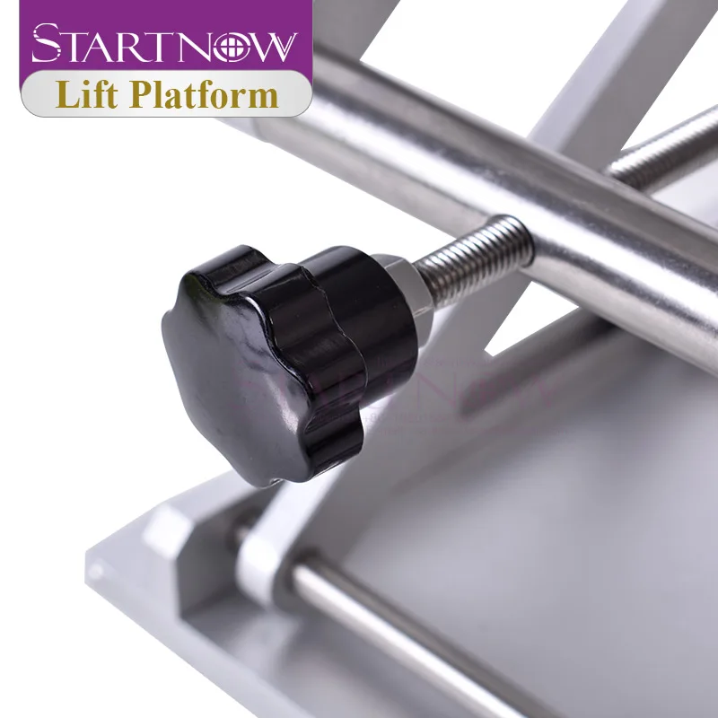 Startnow Lift Platform 200x200mm One Dimensional Stainless Steel Adjustable Manual Lifting Table For Laser Marking Machine