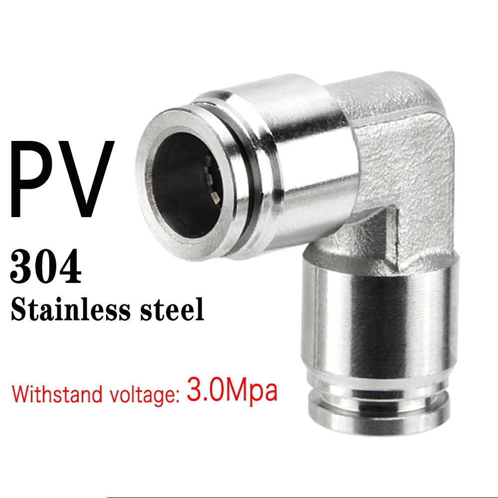 304 stainless steel metal PV pneumatic quick connector hose PU pipe6 8 10 12 14 16 high pressure and high temperature resistance