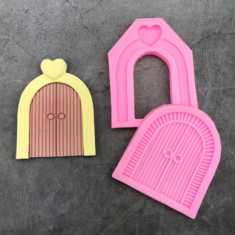 Soft Silicone Mold Castle House Building Shape For Fondant Chocolate Cake Decoration Bakeware DIY Plaster Making Resin Art Mould