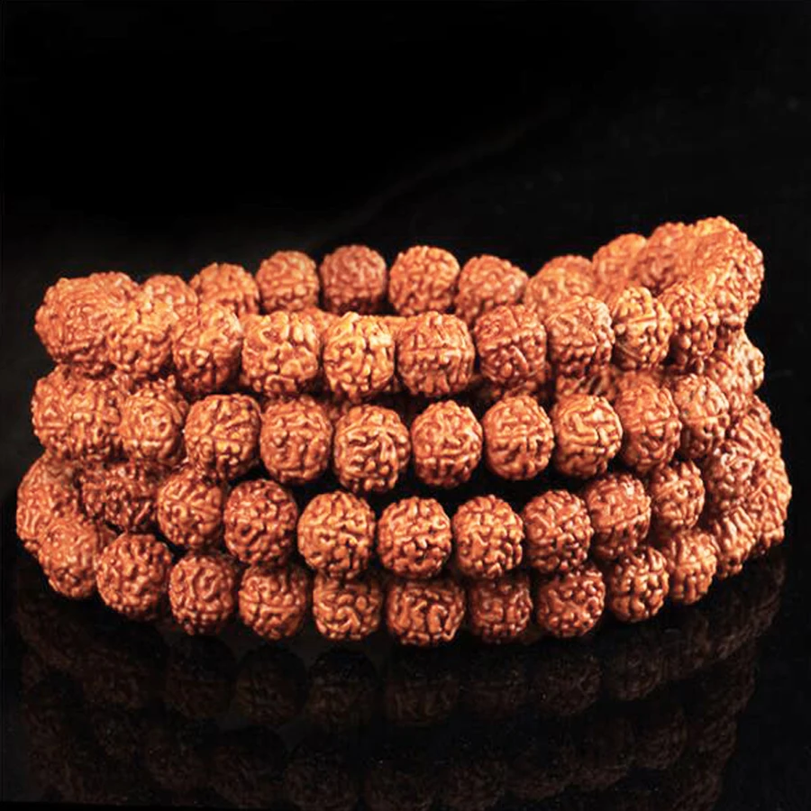 Vajra Bodhi Rudraksha Beads Meditation Mala Bead Jewelry Making Prayer Chakras 108Pcs Bodhi Tibetan Buddhism Bracelet Buddhist