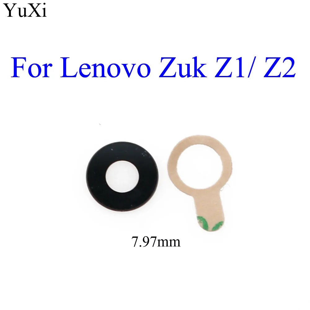 YuXi For Lenovo Zuk Z1/Z2  K5 K6 K8 Note Rear Camera Glass Lens Back Camera Lens Glass Cover Repairs With Glue Adhesive