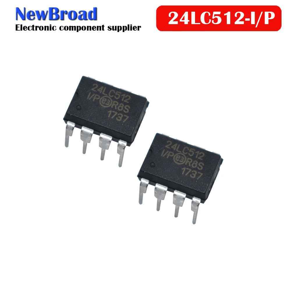 5pcs 24C512 AT24C512 24LC512-I/P DIP8 24LC512 DIP-8 DIP