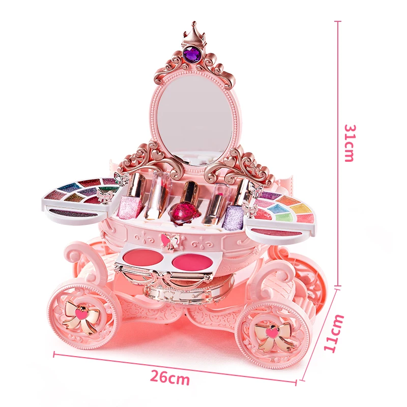 Girl Makeup Toy Simulation Cosmetics Set Baby Pretend Play Nail Polish Lipstick Accessories Doll For Children Toys 3 Years Gift