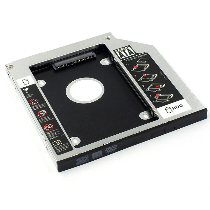 SATA 두 번째 하드 드라이브 HDD SSD 케이스 캐디 어댑터, Asus K53 N43sl X73 X83 N53Jf N53Jl K73 K73BY K73T