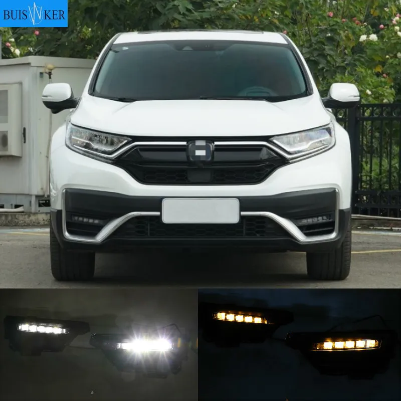 

1Pair DRL LED Daytime Running Light Bumper signal light Fog Lamp For Honda Cr-V Crv 2020 2021