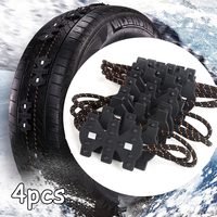 4PCS Universal Truck Car Widened Tire Chain Anti-skid Belt Snow Winter Non-slip Easy Installation Auto Car Accessories