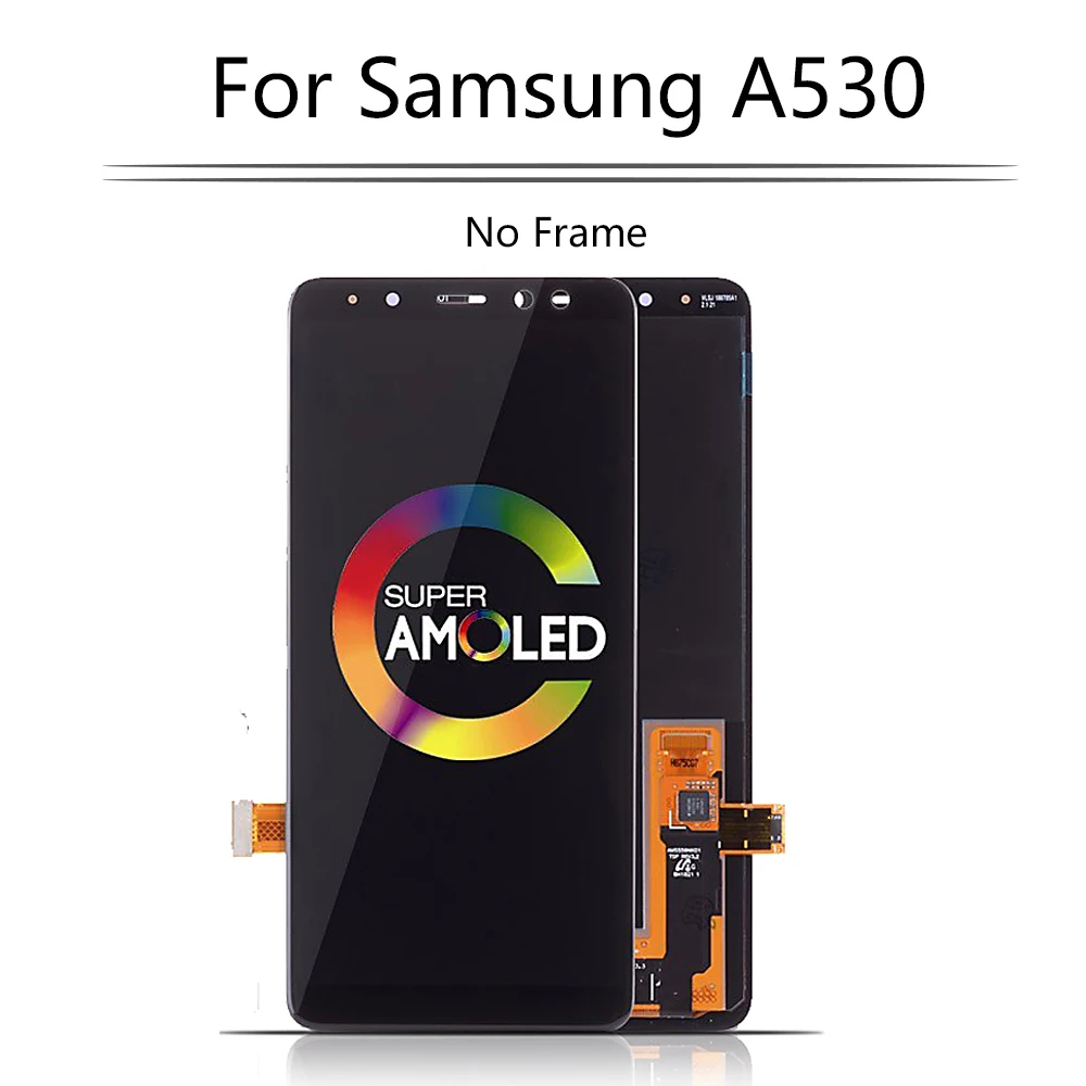 Super AMOLED LCD for Samsung Galaxy A8 2018 A530 LCD Touch Screen Display Digitizer For A8 SM-a8 a530f a530n a530d LCD 5.6 inch