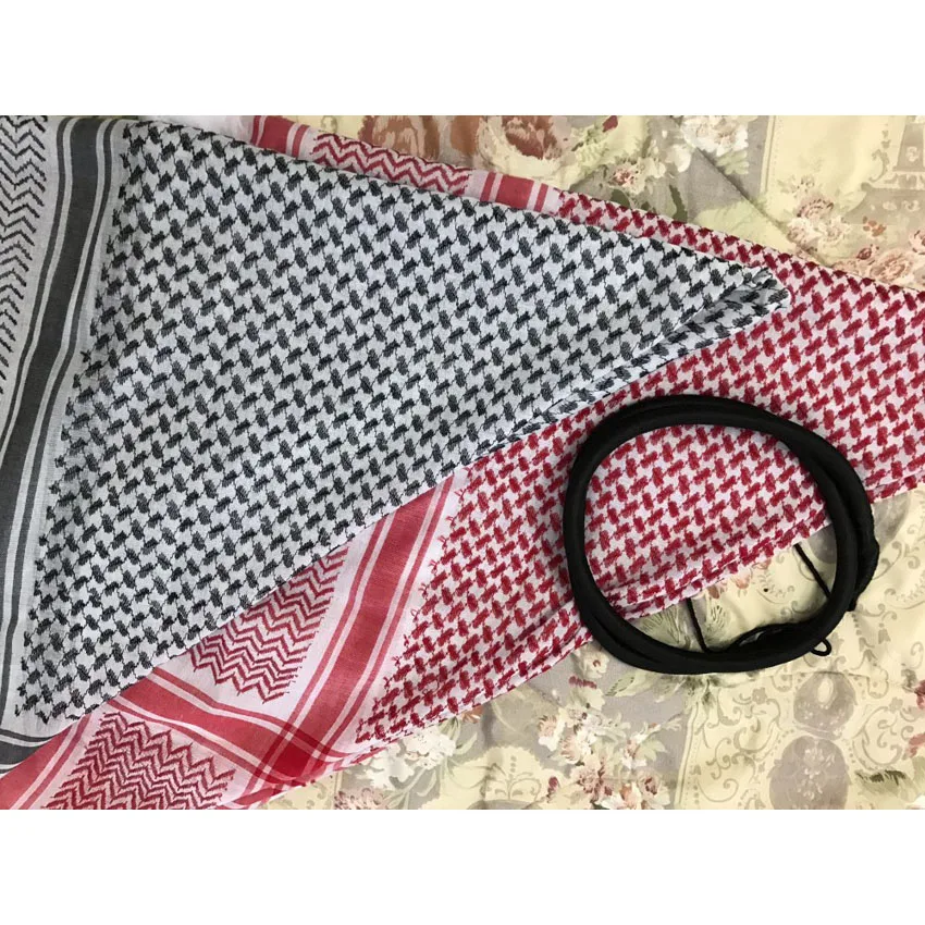 Men Muslim Scarf Saudi Arab Dubai Traditional Islamic Accessories Male Headscarf Hijab Plaid Turban Shemagh Gutra Prayer Wear