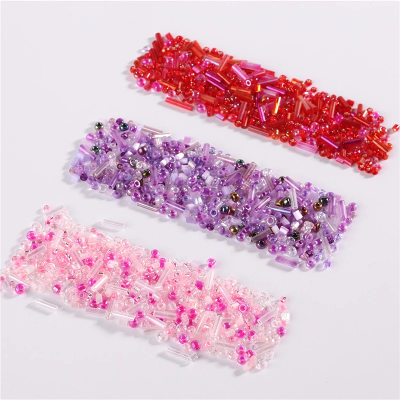 10g Mixed Seed beads Multi Colors and Size Round Bugle Glass Bead For DIY Jewellery Garment Beading Embroidery Accessories