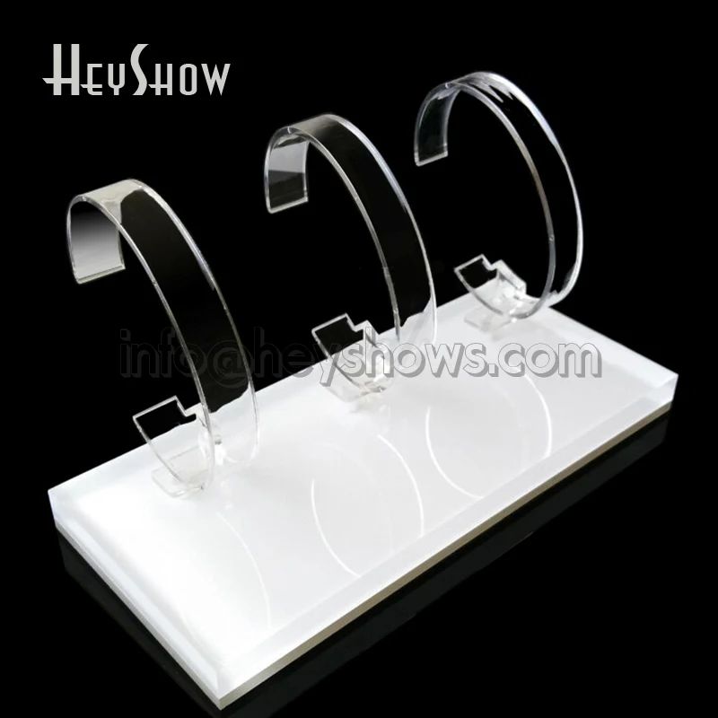 3 in 1 Universal Transparent Apple Watch Display Stand Acrylic Smart Watch Holder Clear iWatch Show Base For Retail Shop