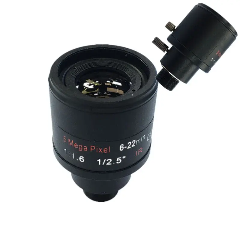 CCTV lens 1/2.5 inch 6-22mm 5MP M12 mount varifocal Lens F1.6 For 4MP/5MP CMOS/CCD Sensor Security IP/AHD Camera