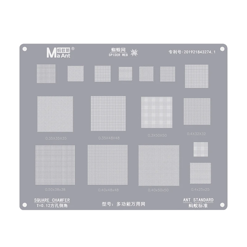 Bga Reballing Stencil Kit Voor Iphone 12/12Pro Max/11/11pro/Xs//Xs Max/xr/X/8P/8/7P/7/6S/6 Cpu Ic chip Tin Planten Solderen Netto