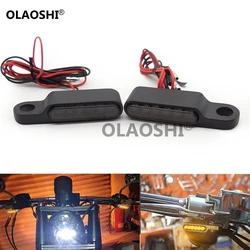 New Type E24 Electric Bike Motorcycle Handlebar Indicators for Harley LED Scooter Turn Signal Light Black Aluminum
