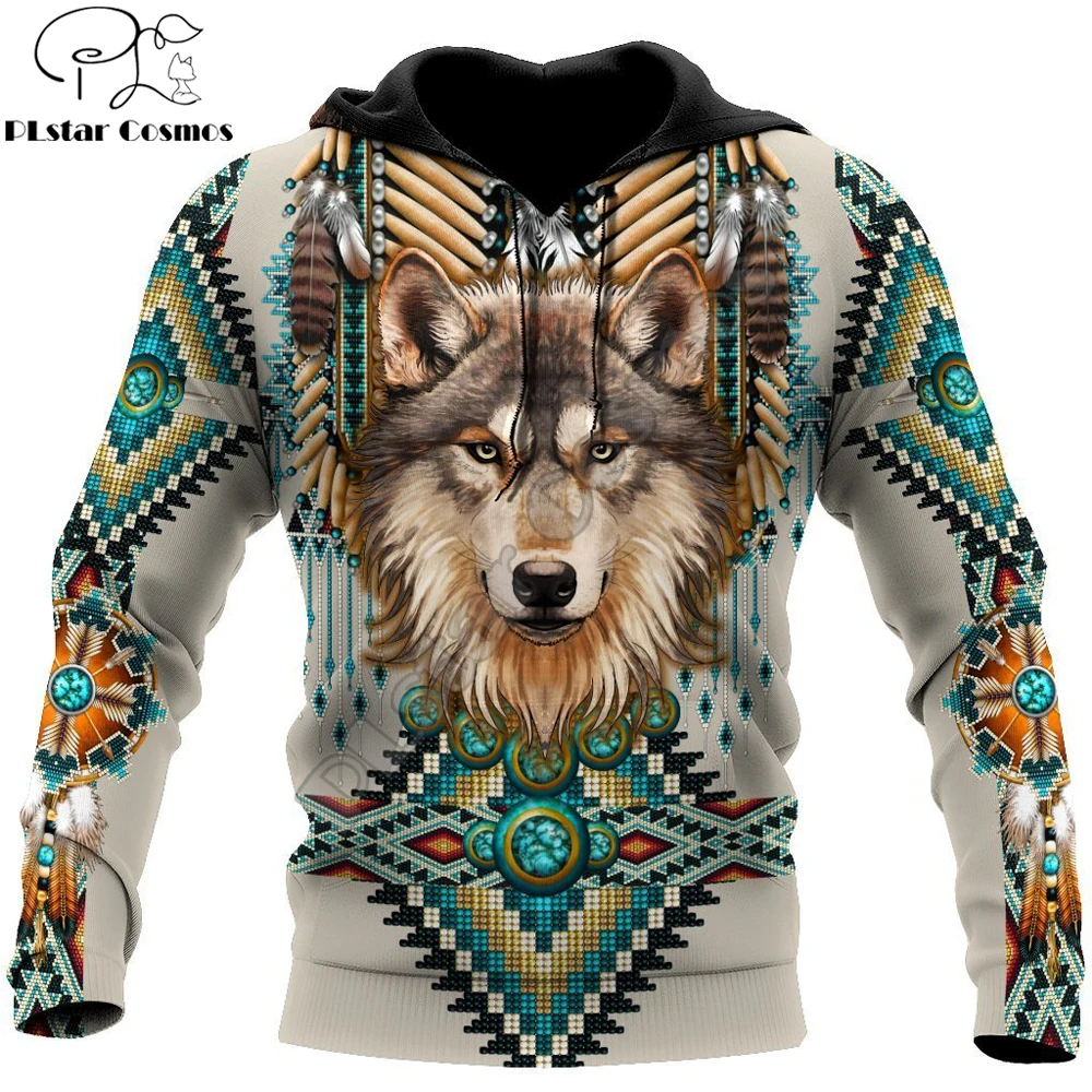 

Native Spirit Wolf 3D All Over Printed Fashion Hoodies Mens Hooded Sweatshirt Unisex Zip Pullover Casual Jacket Tracksuit DW0229