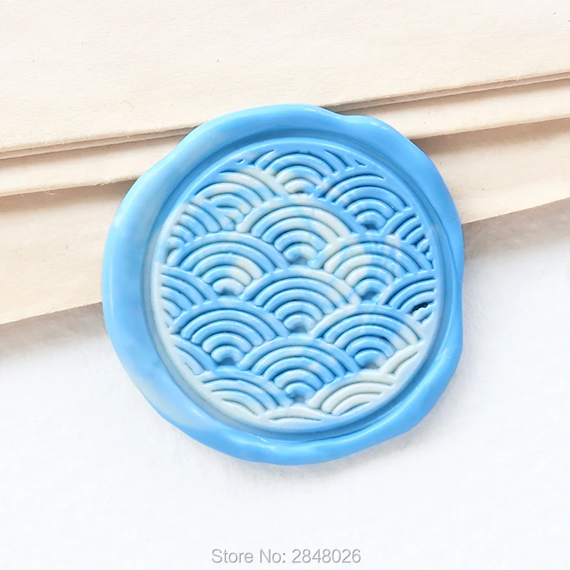 Ukiyo-e Seal Stamp,Japanese seal stamp,wave Wax Seal Stamp Kit,invitation seals,gift packing Party  seal