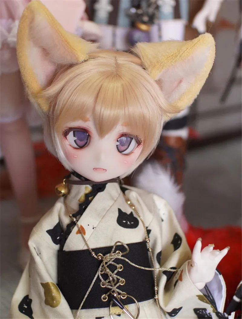 Handmade Doll Use Ear Beast Fennec Fox Ear Hairhoop 1/3 Doll Accessory Cute Lovely Cosplay Limit Cos Gift