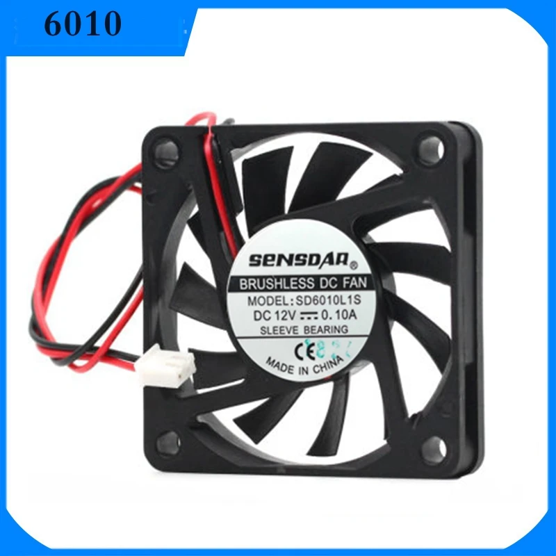 SENSDAR SD6010L1S DC 12V 0.10A 60x60x10mm 2-Wire Server Cooling Fan