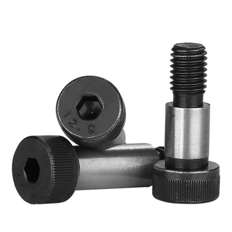 1pc M5 M6 M8 M10 Dia=6 8 10 12mm Grade 12.9 Steel Hex Hexagon Socket Cap Head Shoulder Roller Bearing Screw Bolt High Tensile