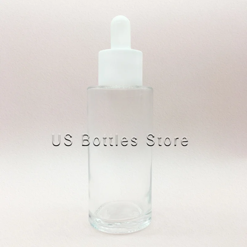 Empty Serum Clear Glass Packaging with Plastic Lotion Pump Cap Refillable Cosmeticos Containers Mist Spray Bottles