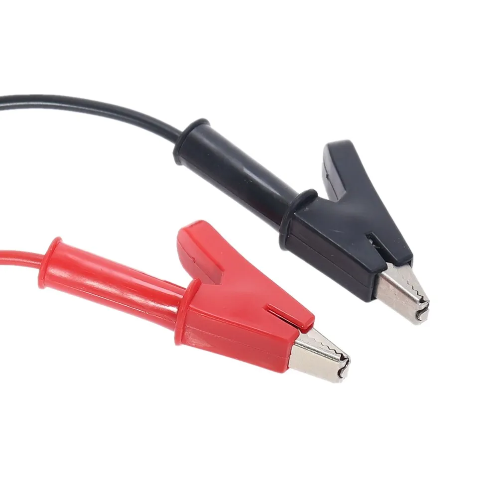 2pcs Copper 4mm Banana Plug to Shrouded Alligator 15A Banana Plug to Alligator Clip Cable Leads 1M For Testing Probe