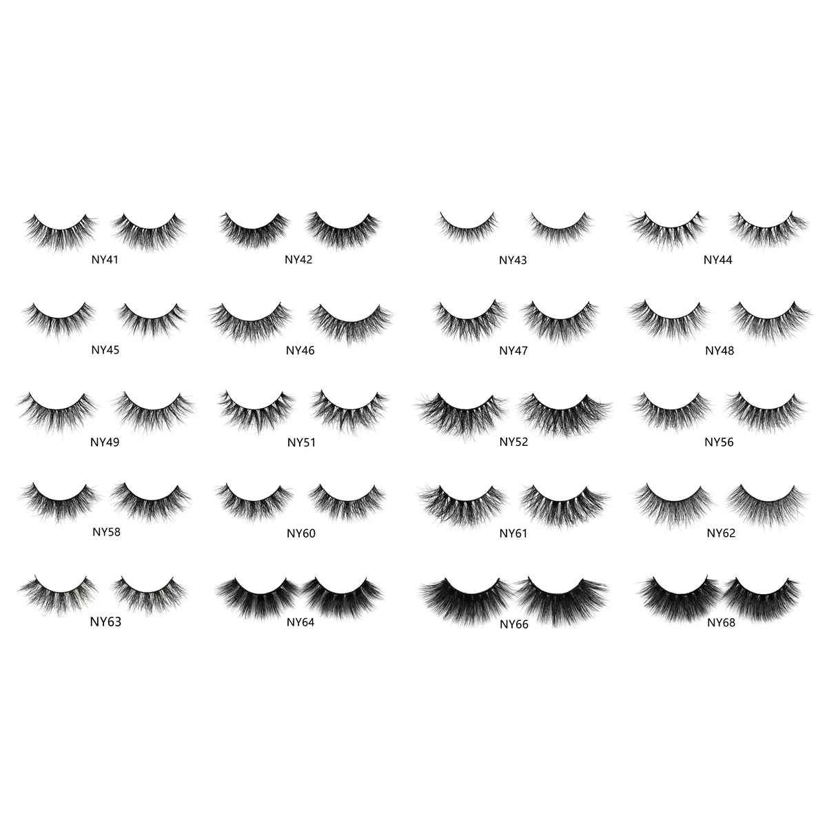 EYENGLE Makeup 10pairs 3D Mink Lashes Fluffy Dramatic False Eyelashes Soft Volume Natural Long Thick 10-20mm Reusable Eyelash