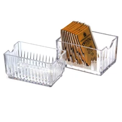 아크릴 티백 캐디 주최자, 티 체스트 박스, 티 커피 백 홀더, 작은 패킷, 감미료, 11x6.5x5.5cm, YTBH-8330
